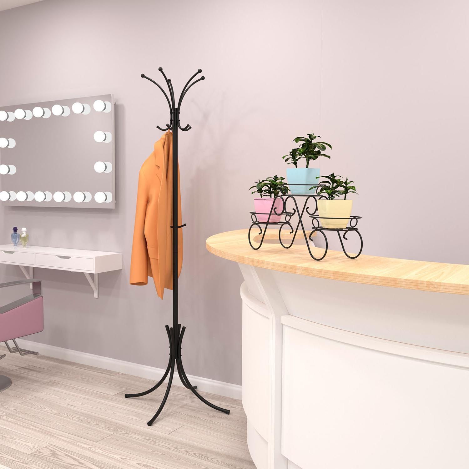 Вешалка напольная Корона разборная Черный