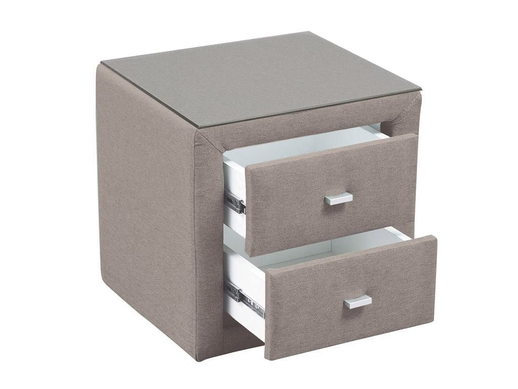 06.34-01 тумба прикроватная со стеклом жаккард дым