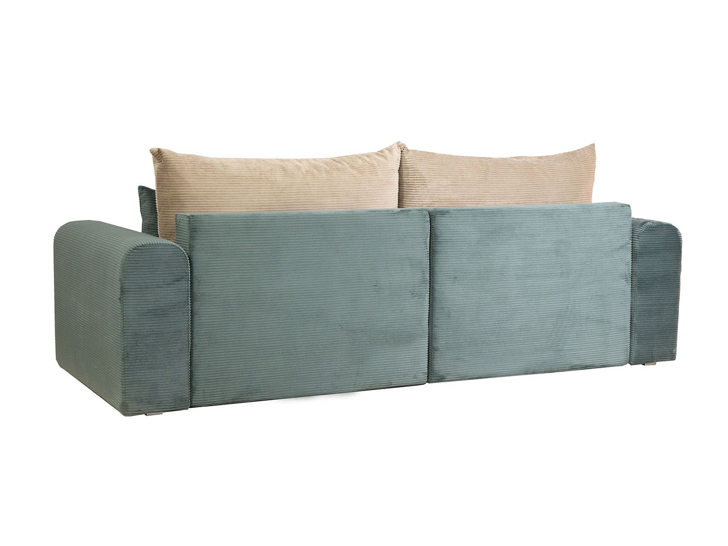 Диван - кровать Конго 2S (2 секции) велюр цилиум форест/крем