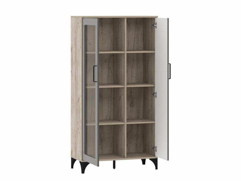 НМ 013.52 Марсель шкаф-пенал Дуб Крафт серый/Софт графит