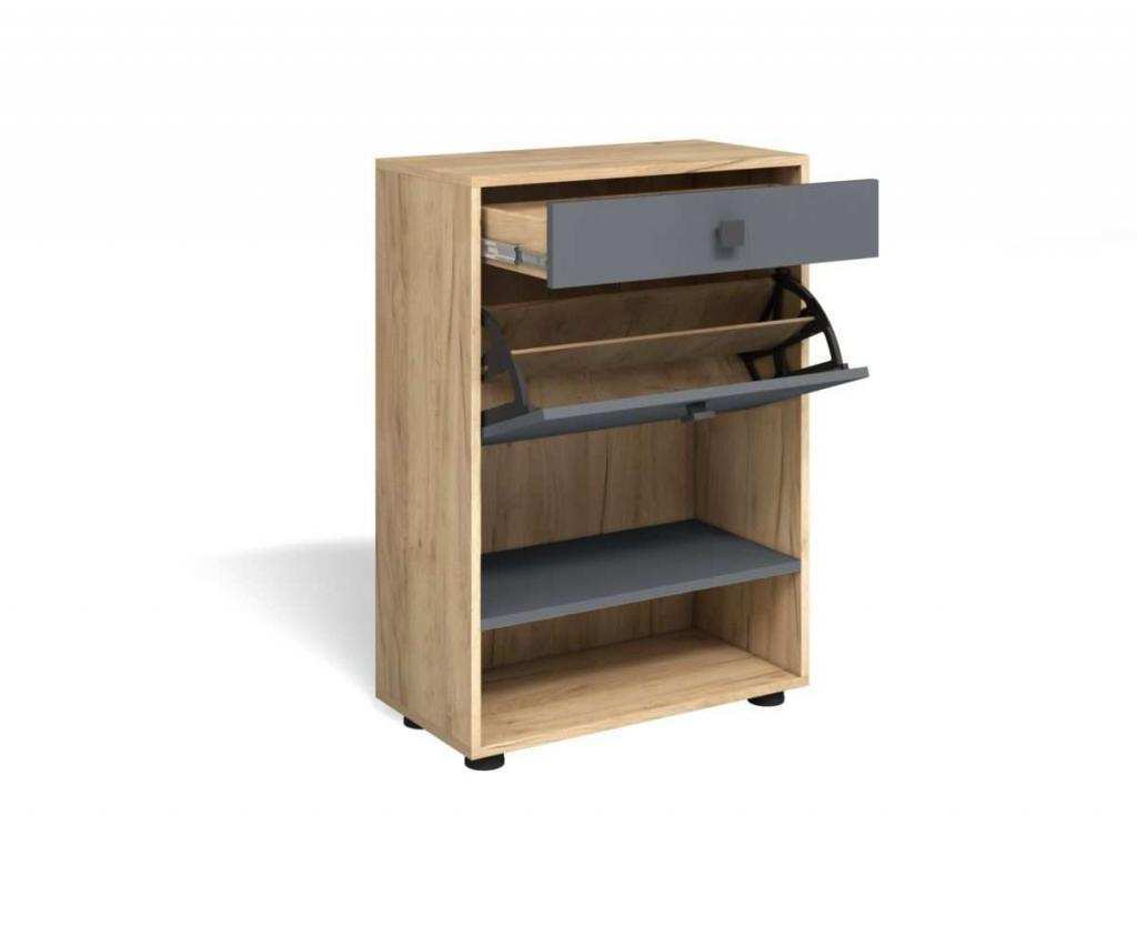 Прихожая мини-лайт компл. 7 дуб крафт/графит