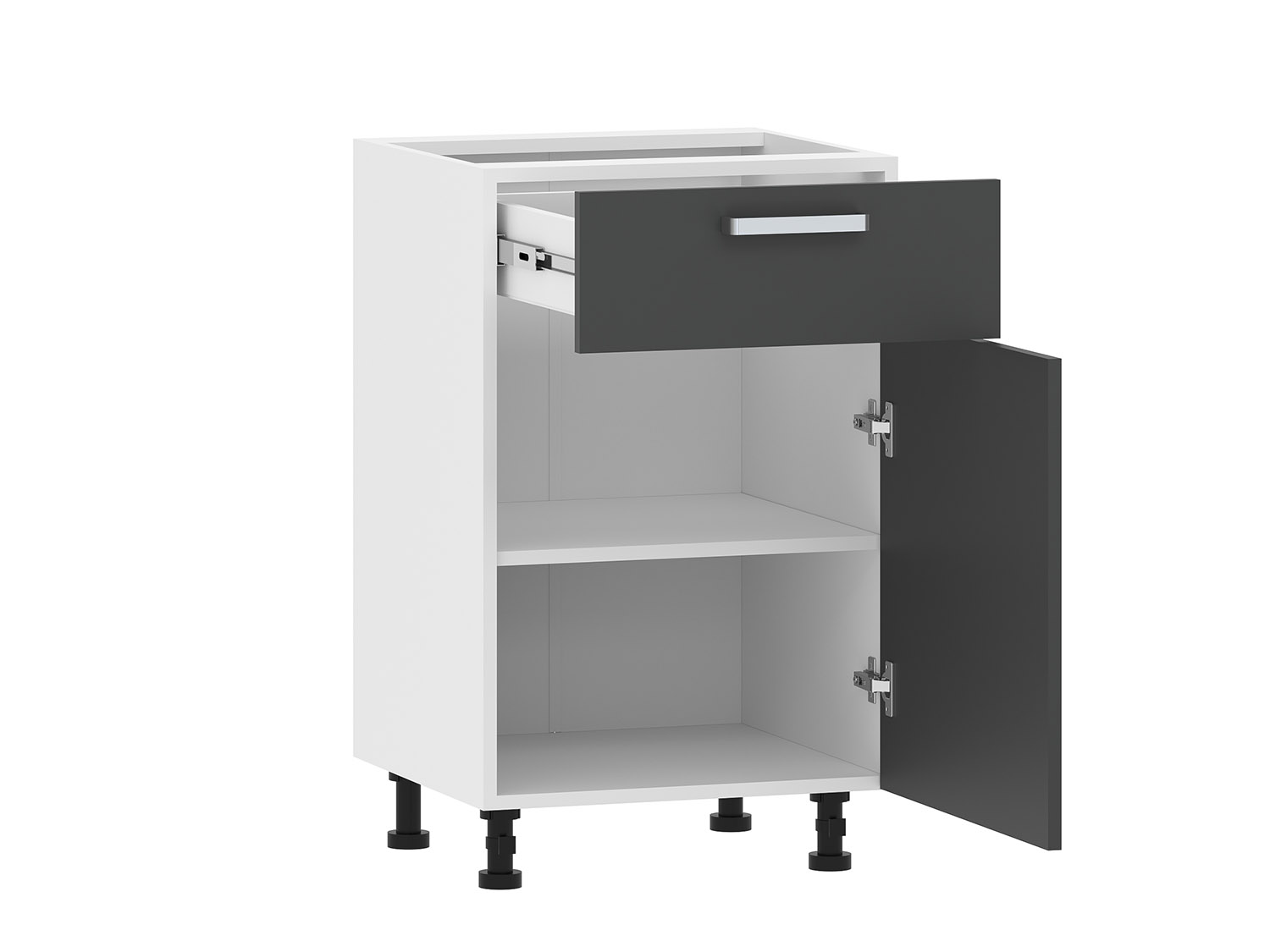 Борги 100.08 500 тумба кухонная / Белый/Антрацит