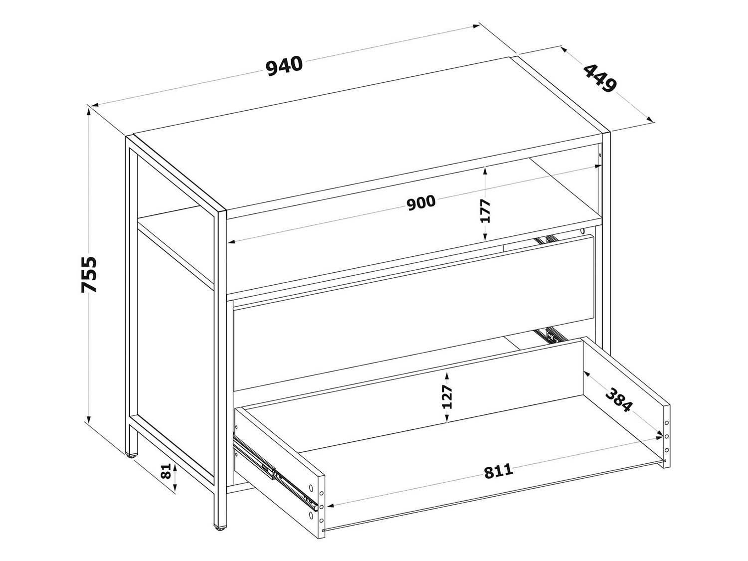 Комод Т-400 Белый