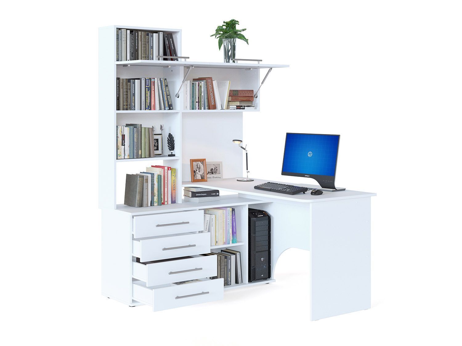 Компьютерный стол КСТ-14.1Л Белый