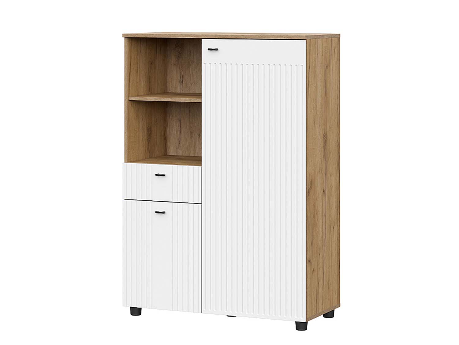 Милан тумба многофункциональная - Дуб Крафт золотой/Белый