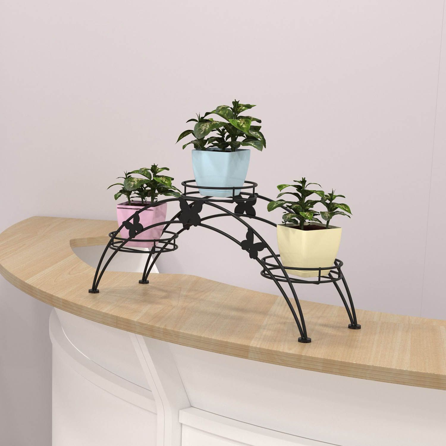 Подставка для цветов Арка 3 Черный