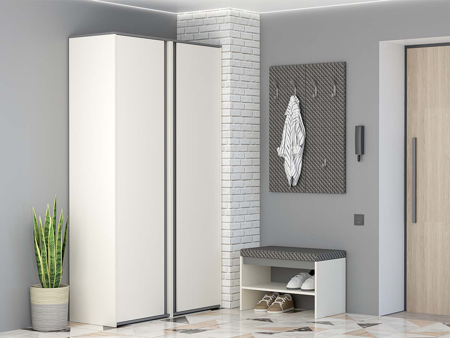 Прихожая Иннэс-12 вар. 1 - Миндаль