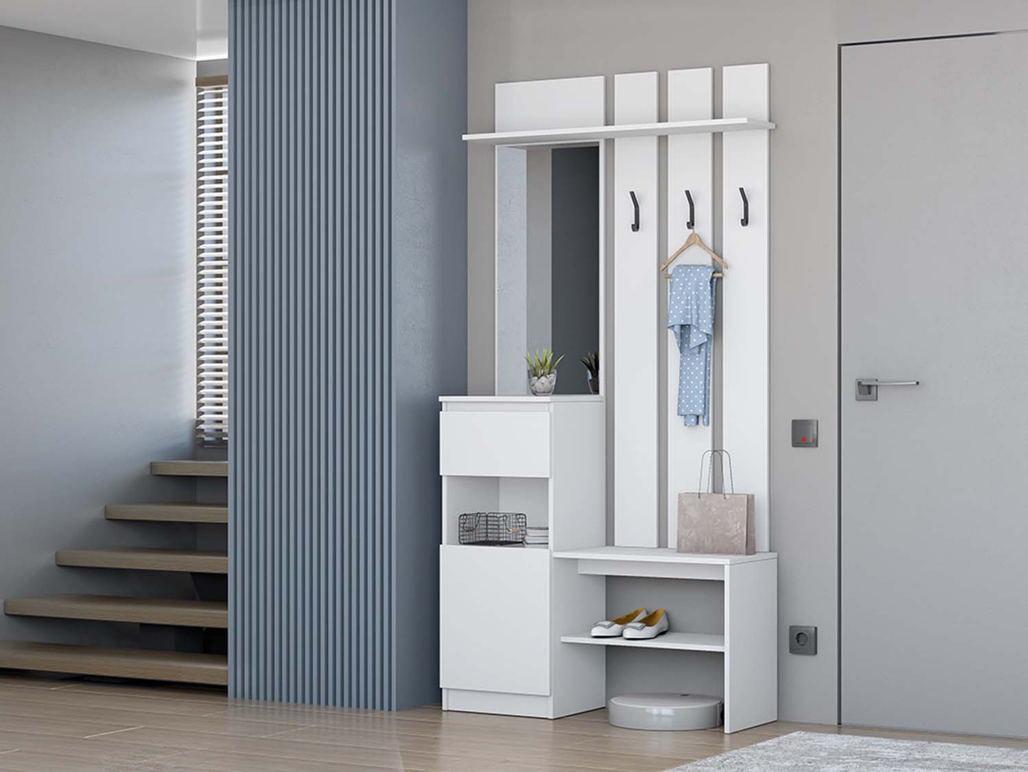 Кэт-1 вешалка 1М - Белый