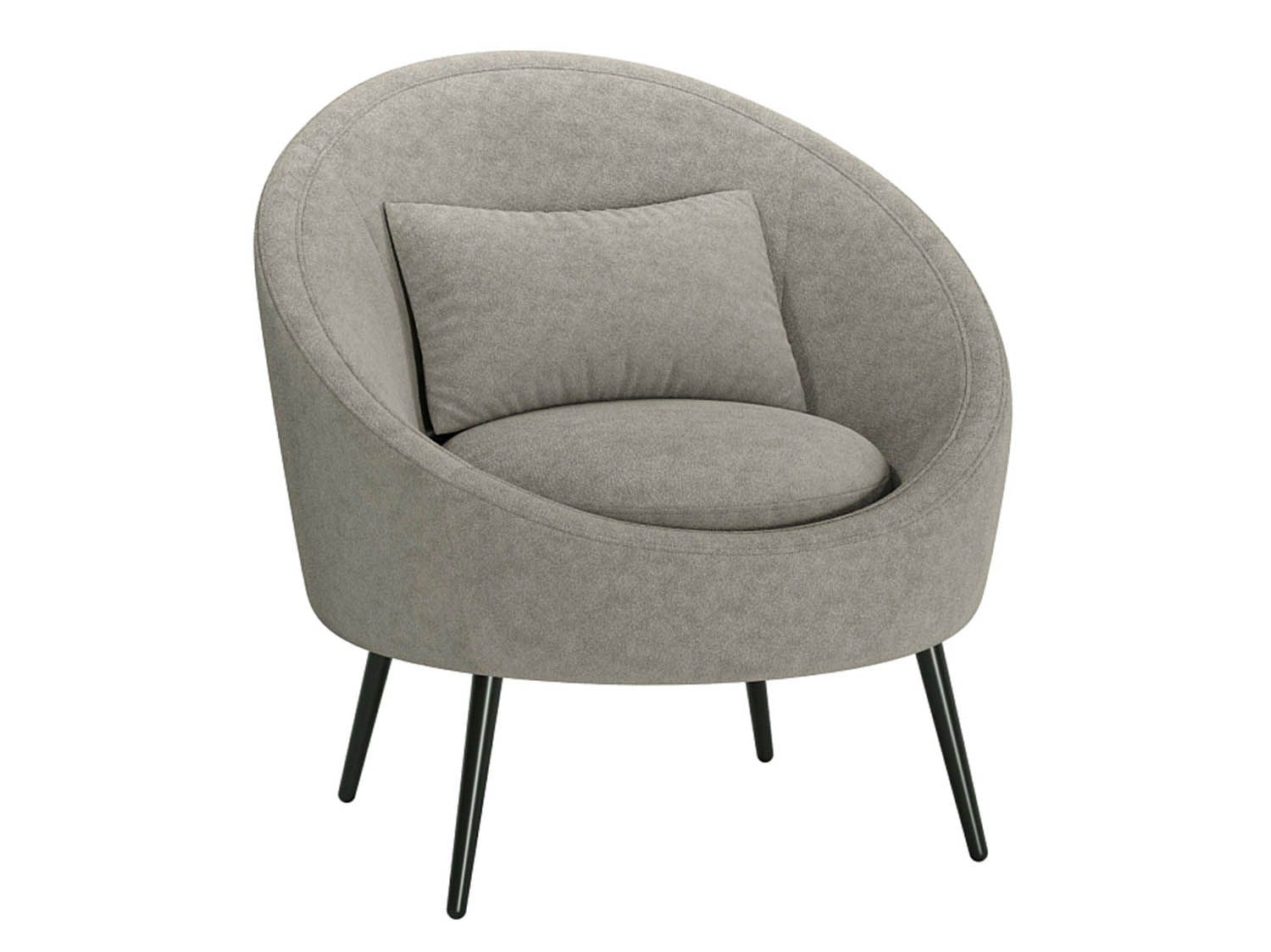 Кресло для отдыха Каро велюр панда монсун какао