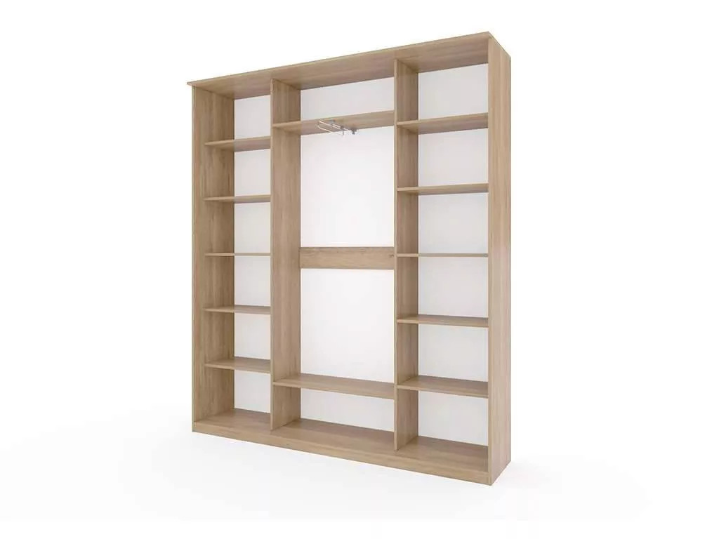 Шкаф купе Модерн 2362х450 4-х дверный 3-х секционный фотопечать №2 ясень