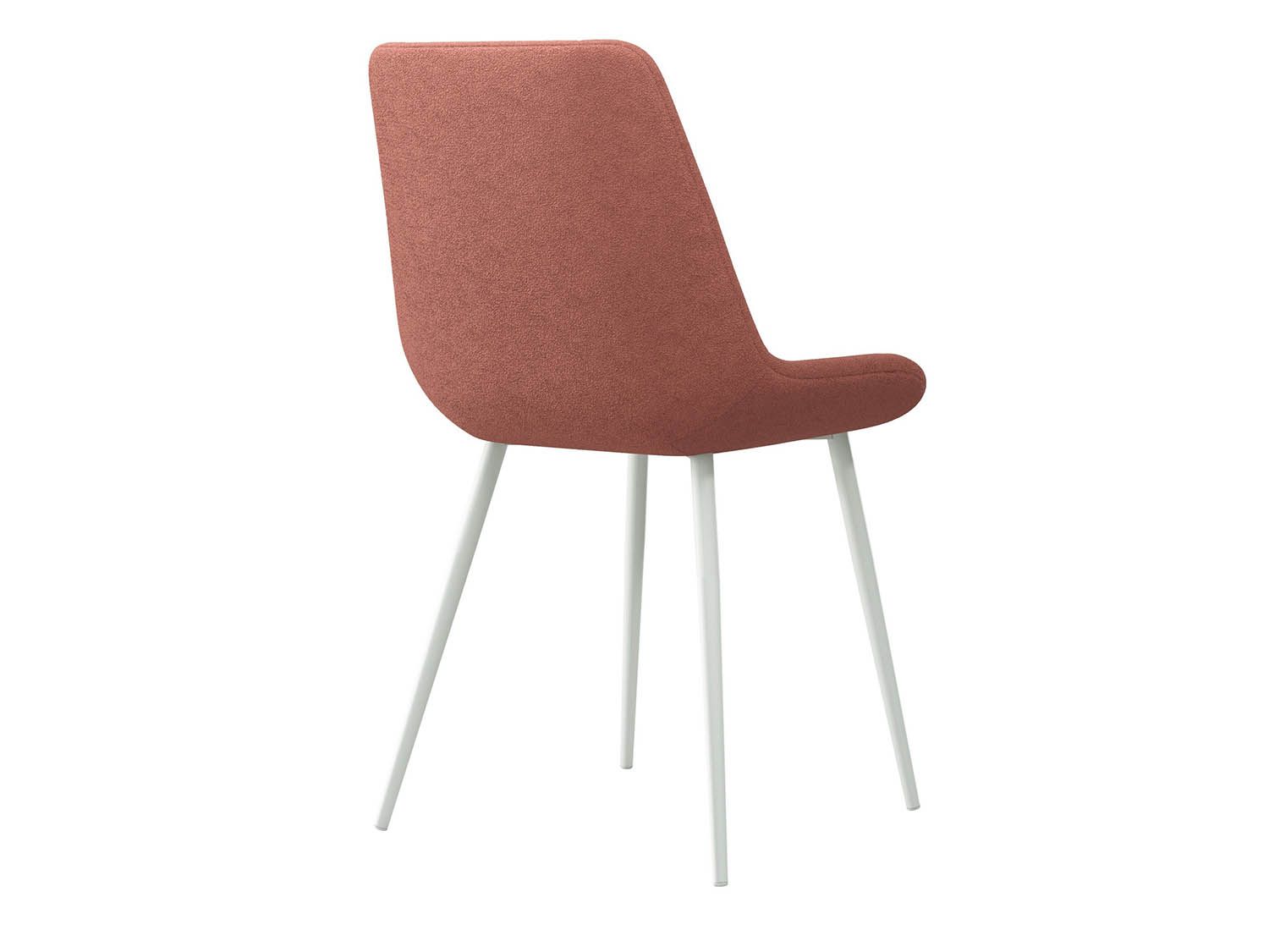 Николь стул велюр барни роуз / белый