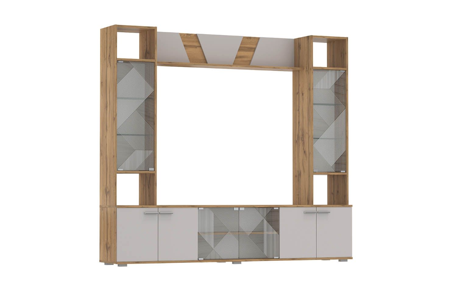 63.03 Тумба для ТВ Дуб золотой/Кашемир