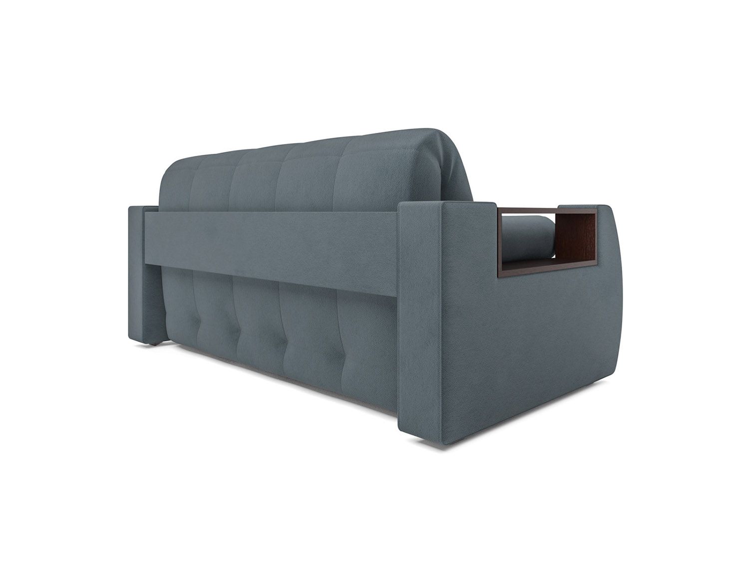 Диван Аккордеон Барон №3 велюр серо-синий HB-178 26