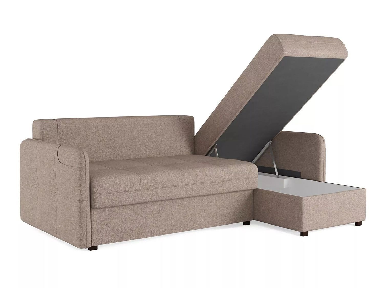 Диван-кровать угловой Смарт 1 2Т-1Пф Рогожка шерлок 932