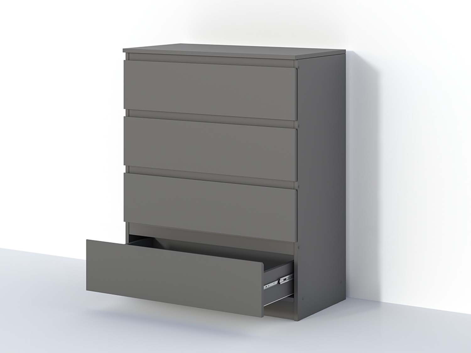 Кэт-1 комод 4 ящика - Графит