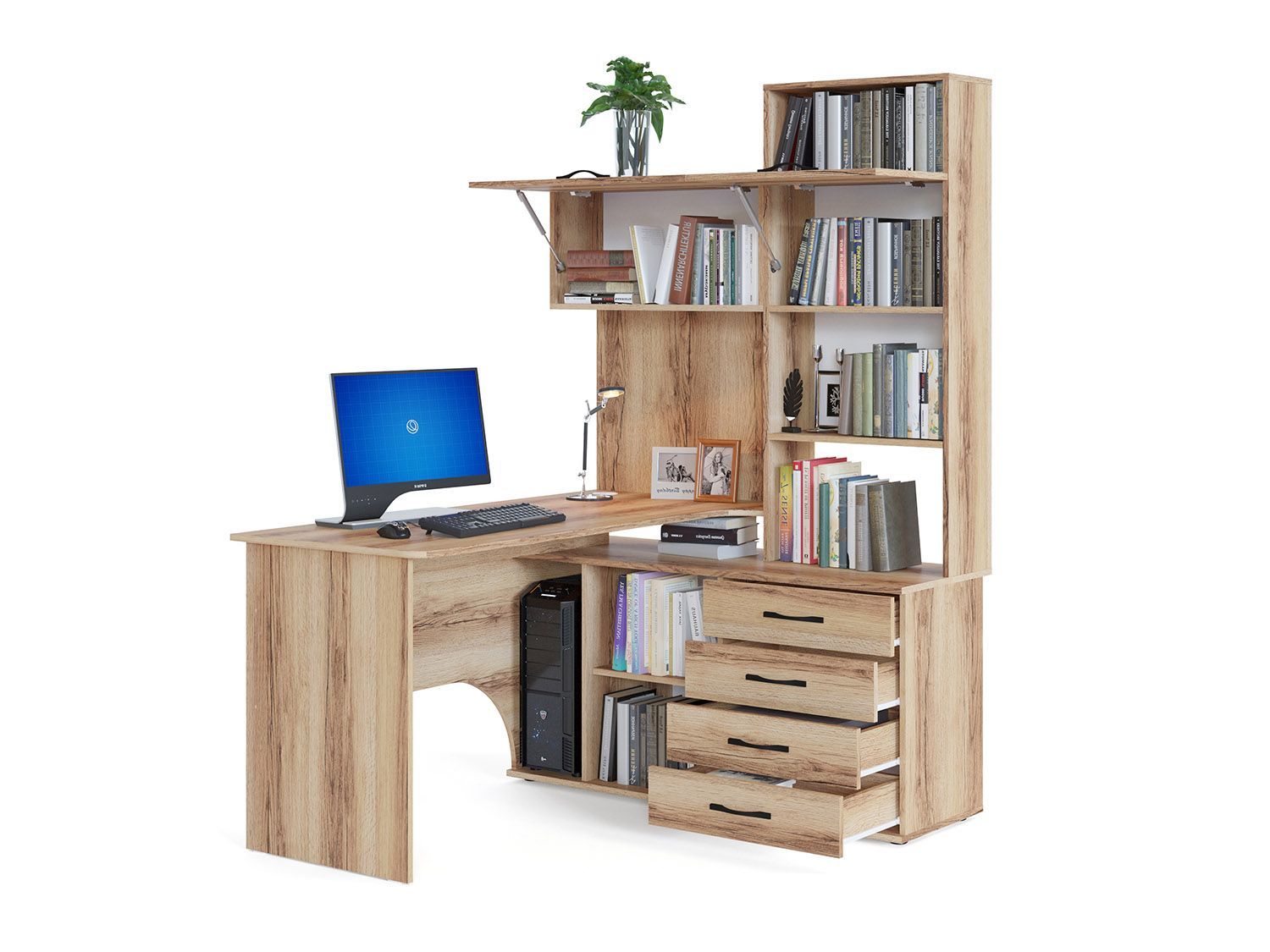 Компьютерный стол КСТ-14.1П Дуб Делано