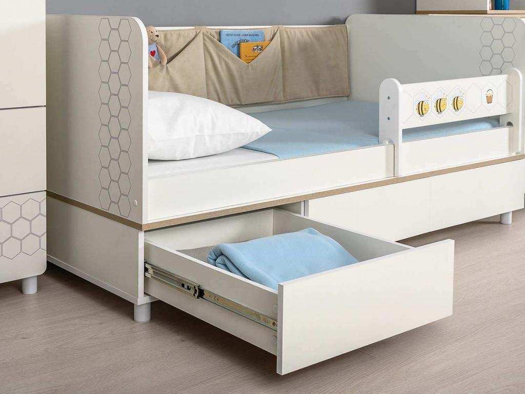 Эйп кровать 11.40 Белый/Дуб белый