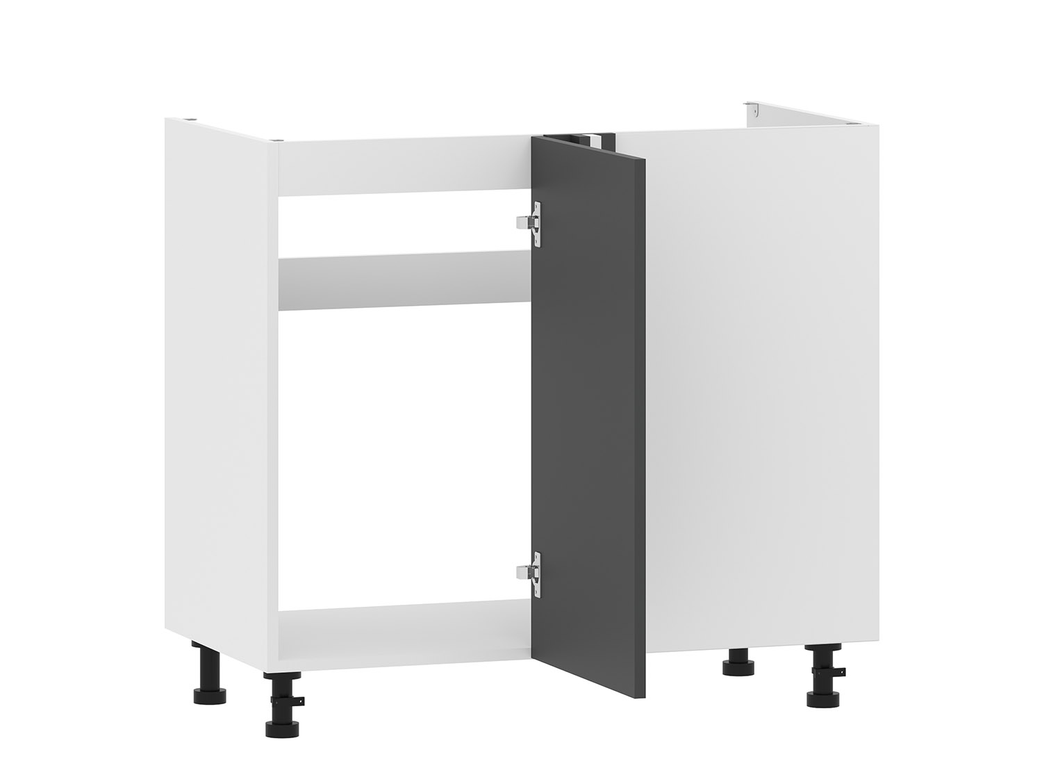 Борги 100.11 1000 тумба под мойку угловая / Белый/Антрацит