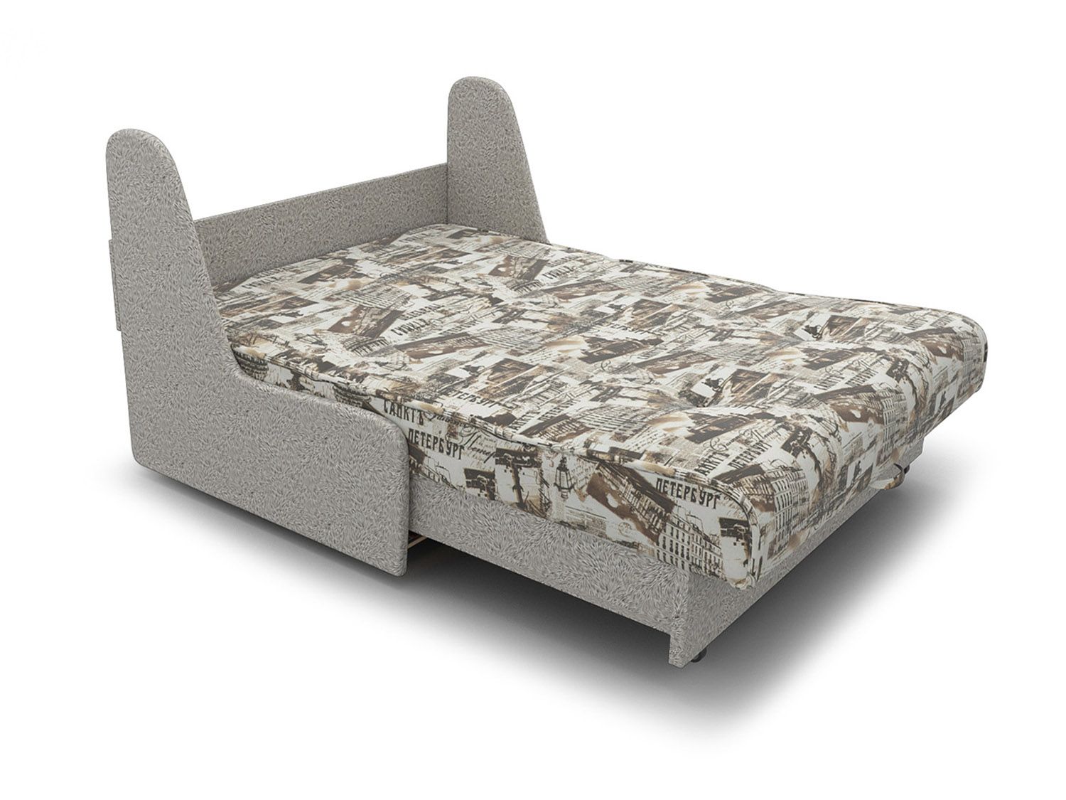 Диван Аккордеон №2 Газета коричневая 120