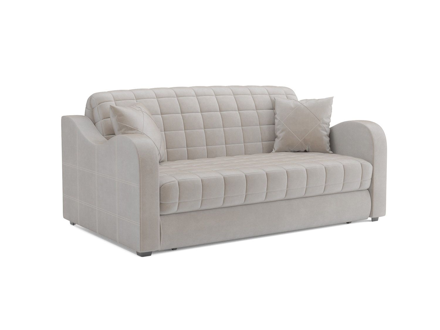 Диван Аккордеон Барон №4 бархат бежевый STAR VELVET 6 LIGHT BEIGE