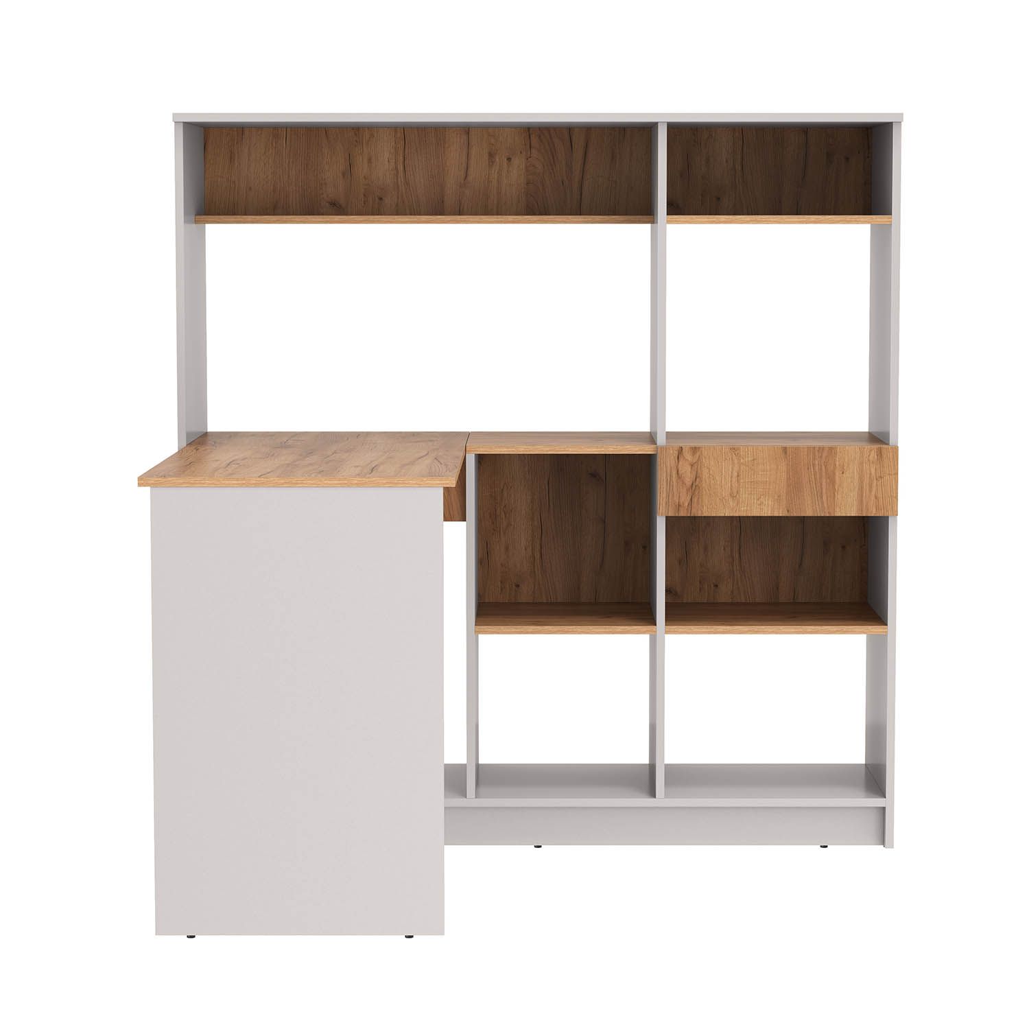 89.11 Прайм стол письменный левый кашемир / дуб золотой