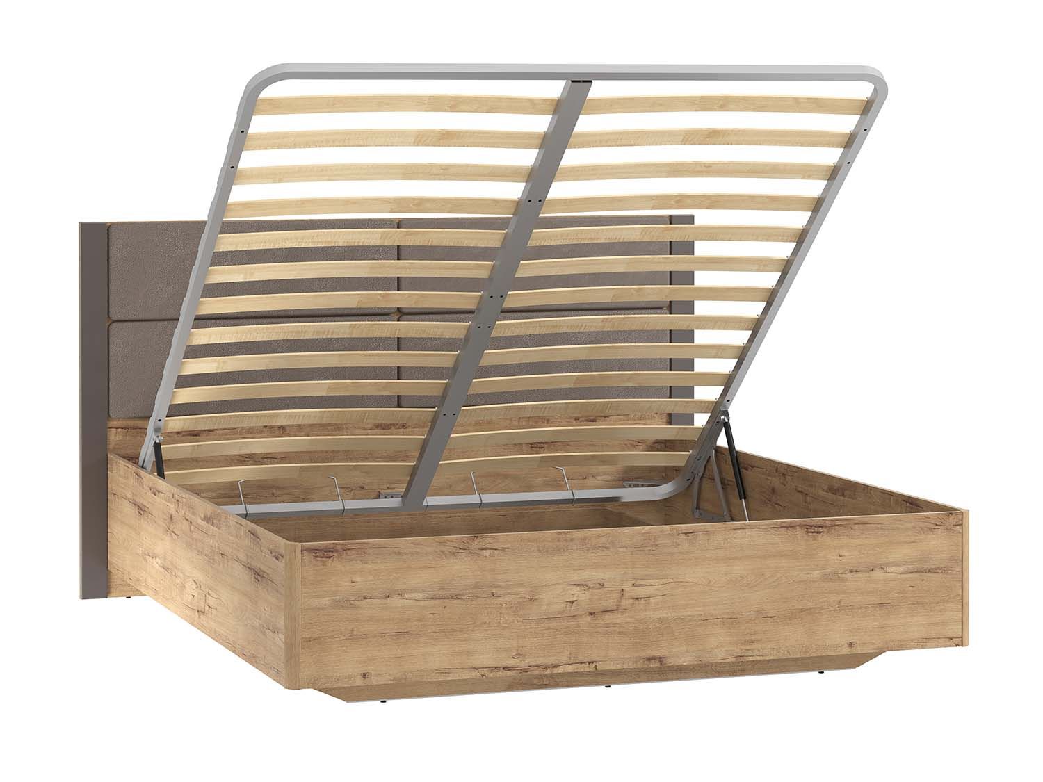 НМ 040.52-01 М кровать Livorno / дуб бунратти/софт графит