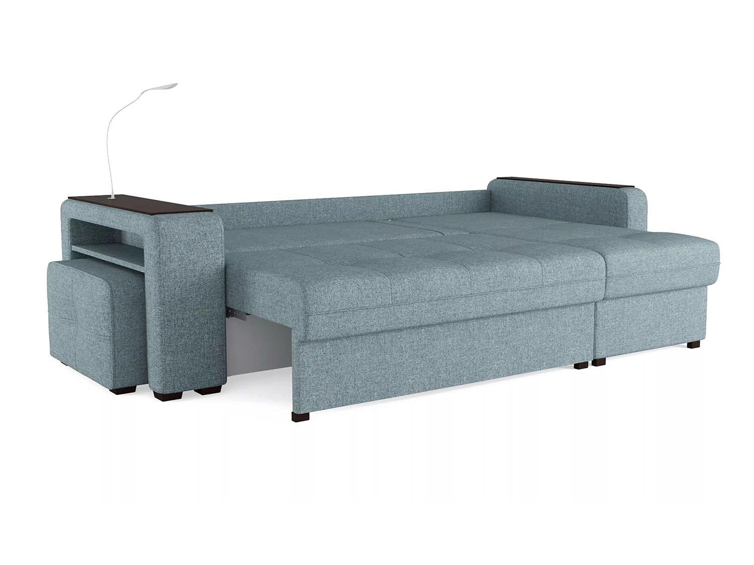 Диван угловой Смарт 4 Б4-2Т-1Пф-Б3 Рогожка шерлок975