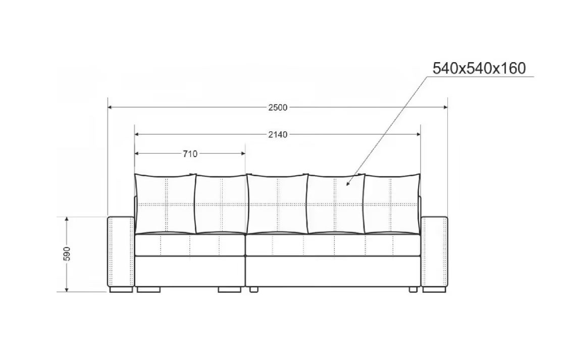Диван угловой Августин синий
