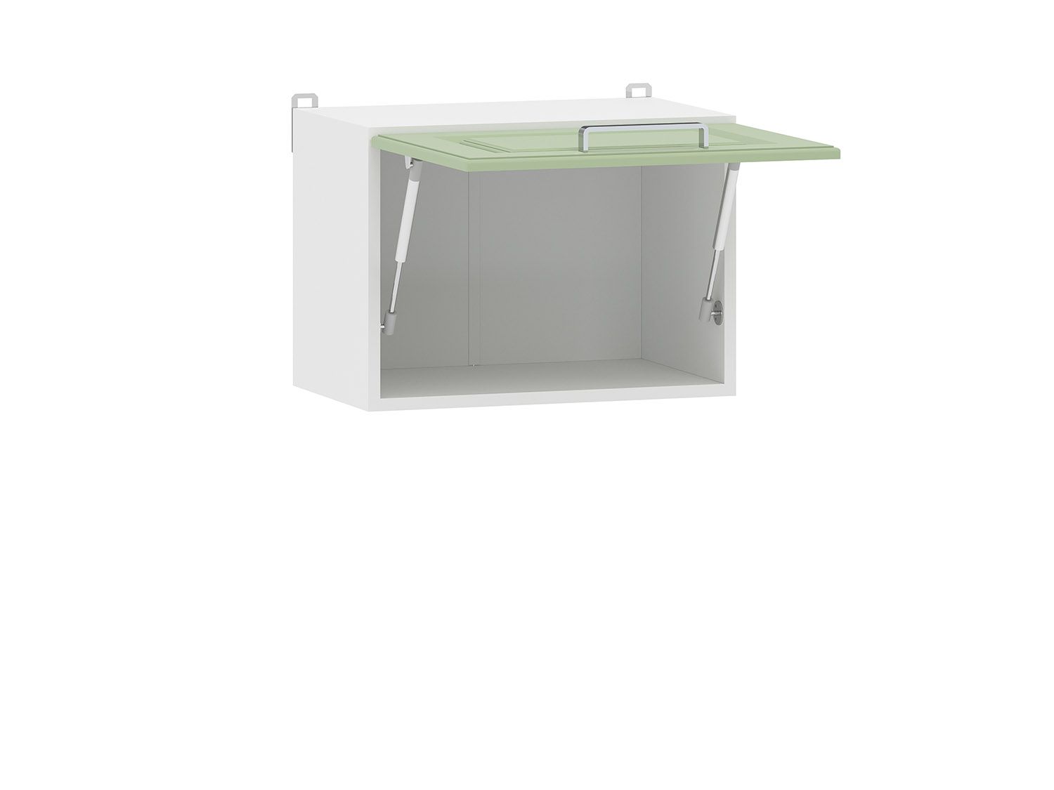 Вокс 100.38 500 шкаф навесной / Белый/Фисташка