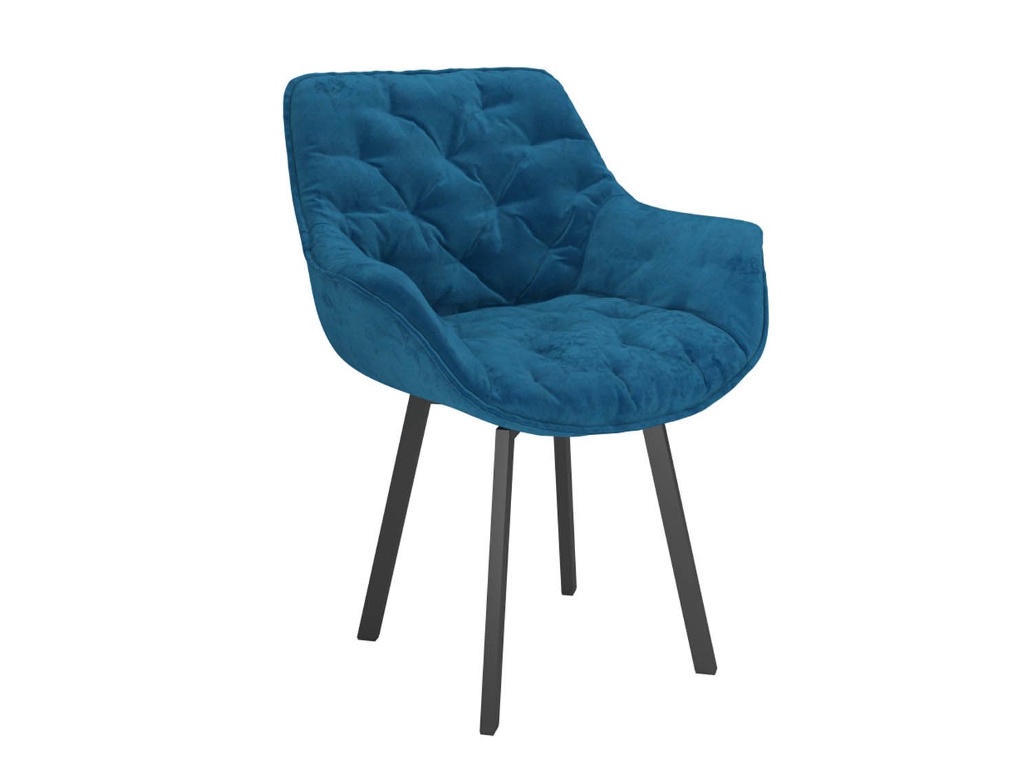 Квинта стул велюр тенерифе океан / черный