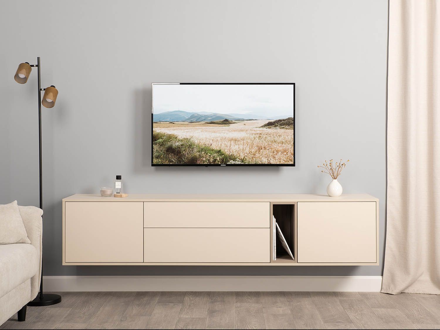 Тайл тумба под ТВ 16.62 Сатин/Эмили Блаш