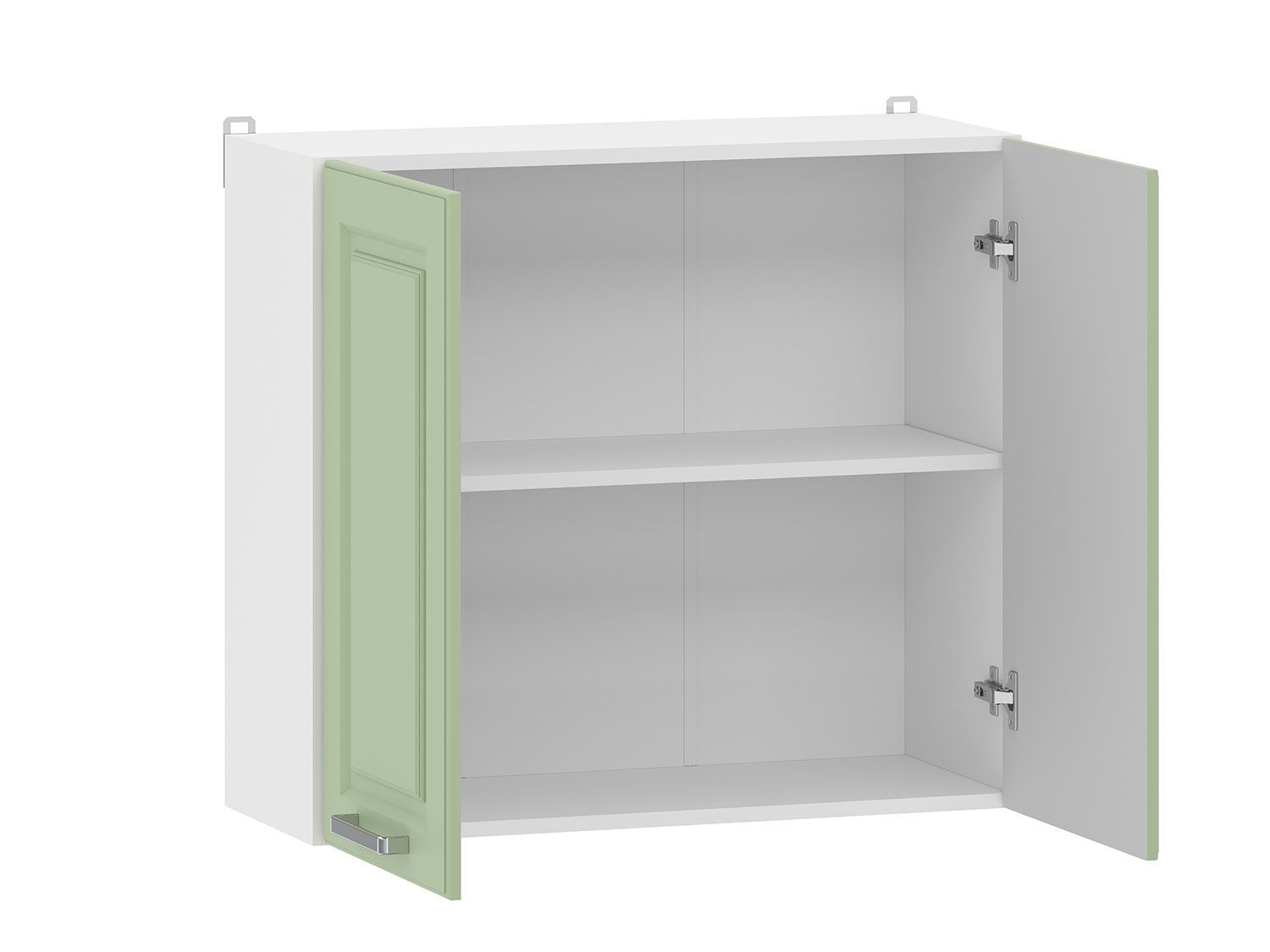 Вокс 100.31 800 шкаф навесной / Белый/Фисташка