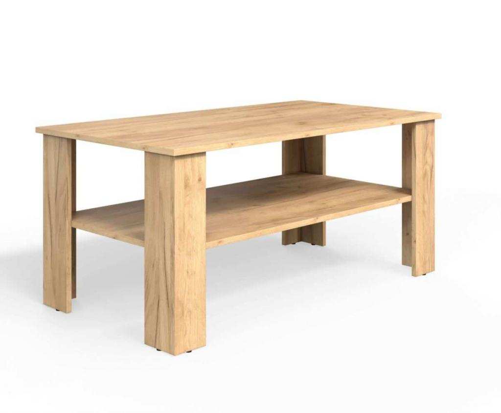 Стол журнальный СЖ-5 дуб крафт золотой