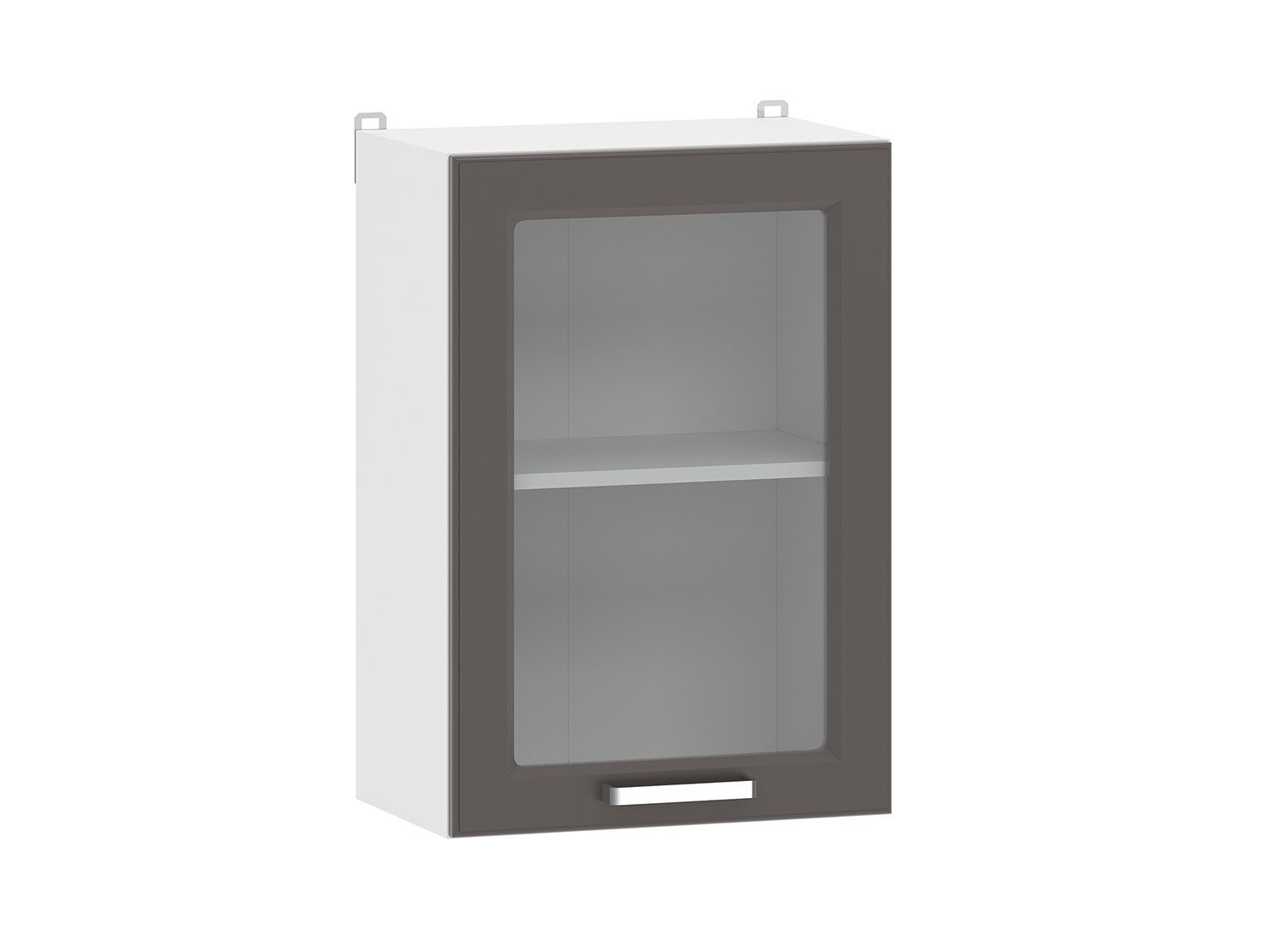 Вокс 100.30 500 шкаф навесной витрина / Белый/Графит