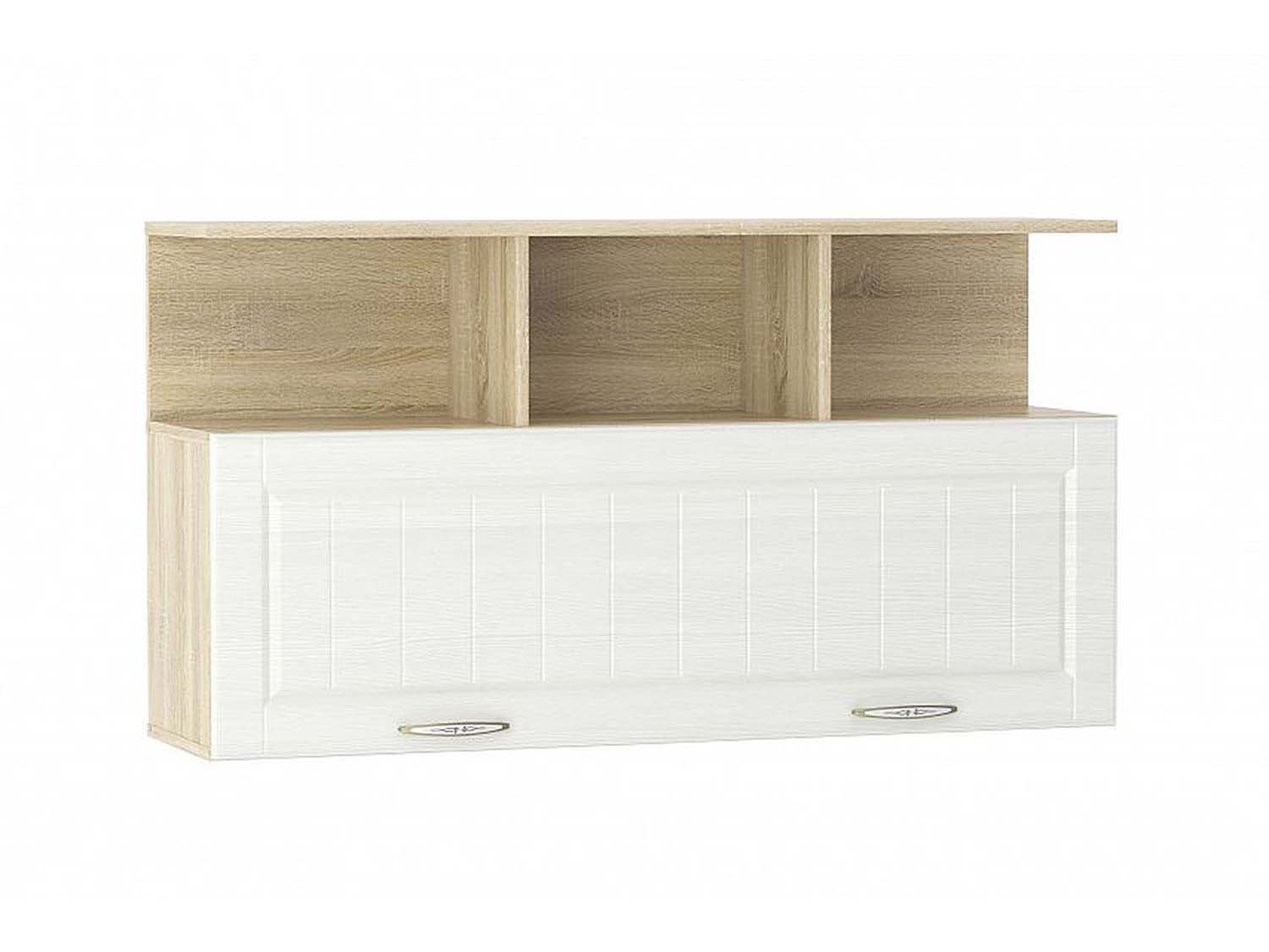 НМ 040.50 Полка навесная Оливия Дуб Сонома/белое дерево