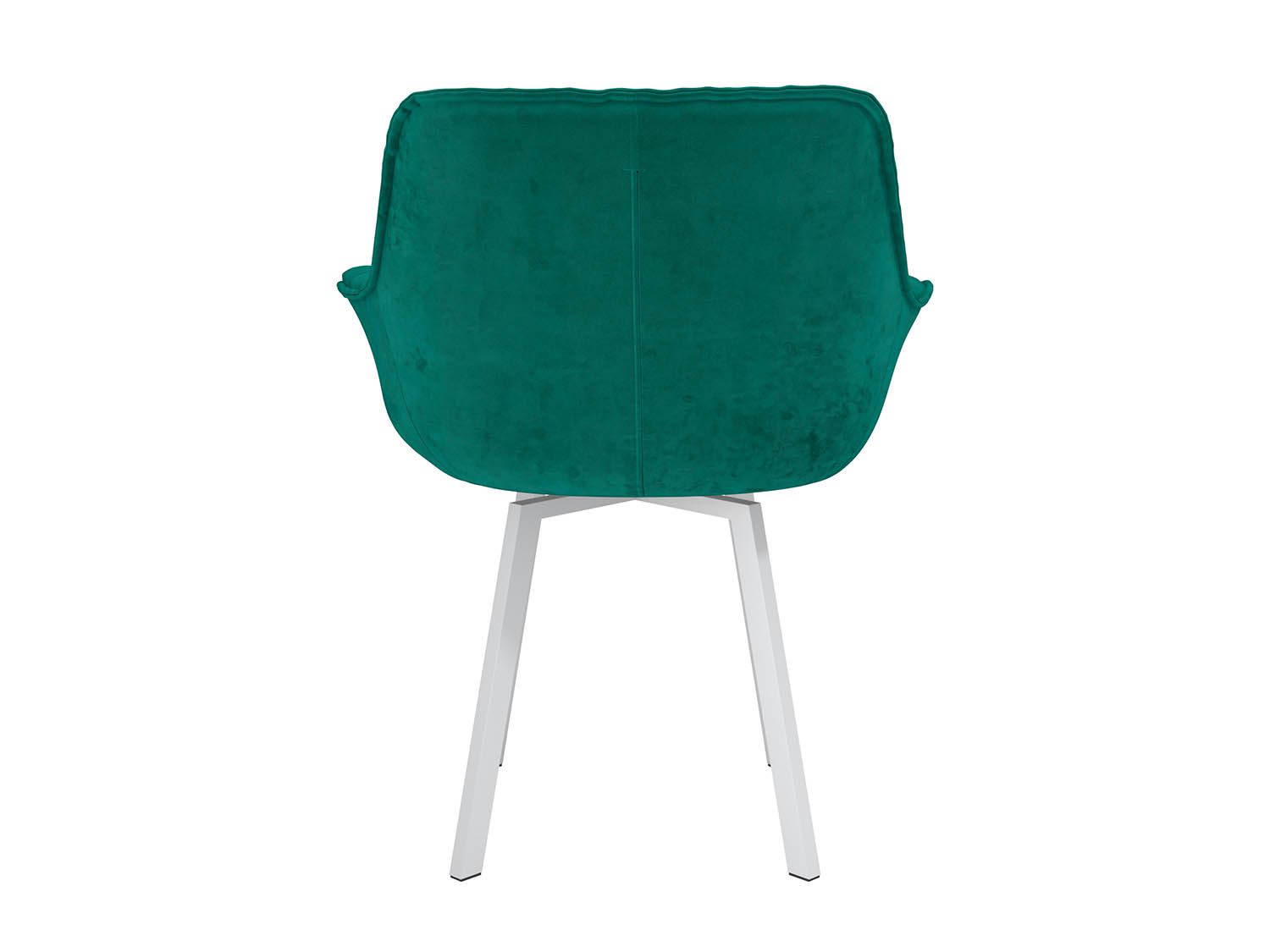 Квинта стул велюр тенерифе изумруд / белый