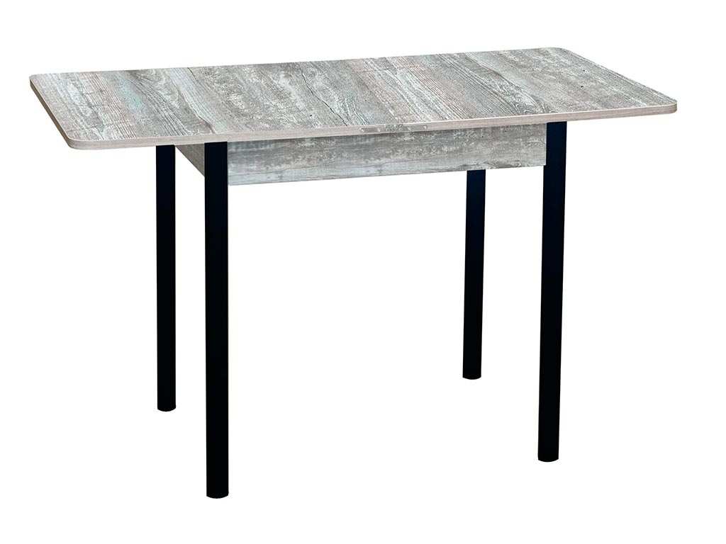 Эко 80х60 стол обеденный раскладной / бетон темный/черный