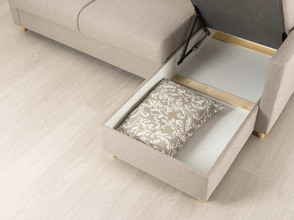 Дилан диван-кровать угловой ТД 420 Сага латте