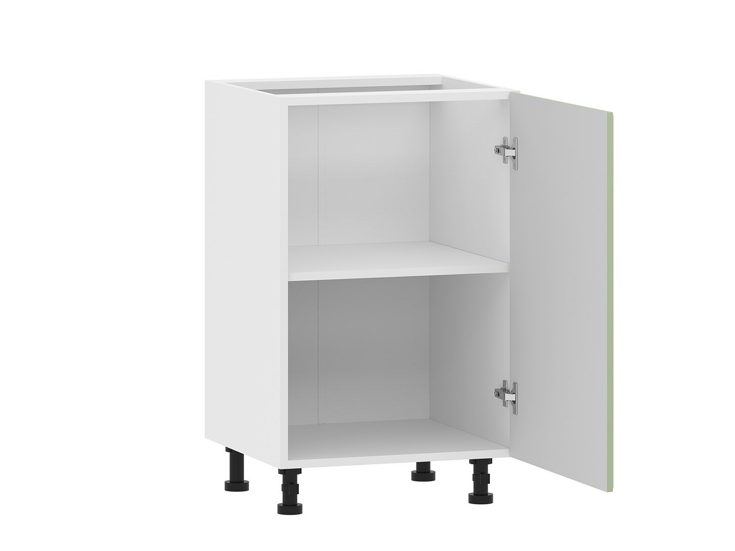 Вокс 100.01 тумба кухонная (500) Белый / Фисташка