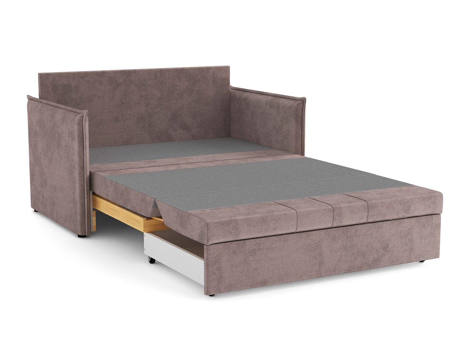 Диван-кровать Дэнди М2 велюр тенерифе стоун/крем