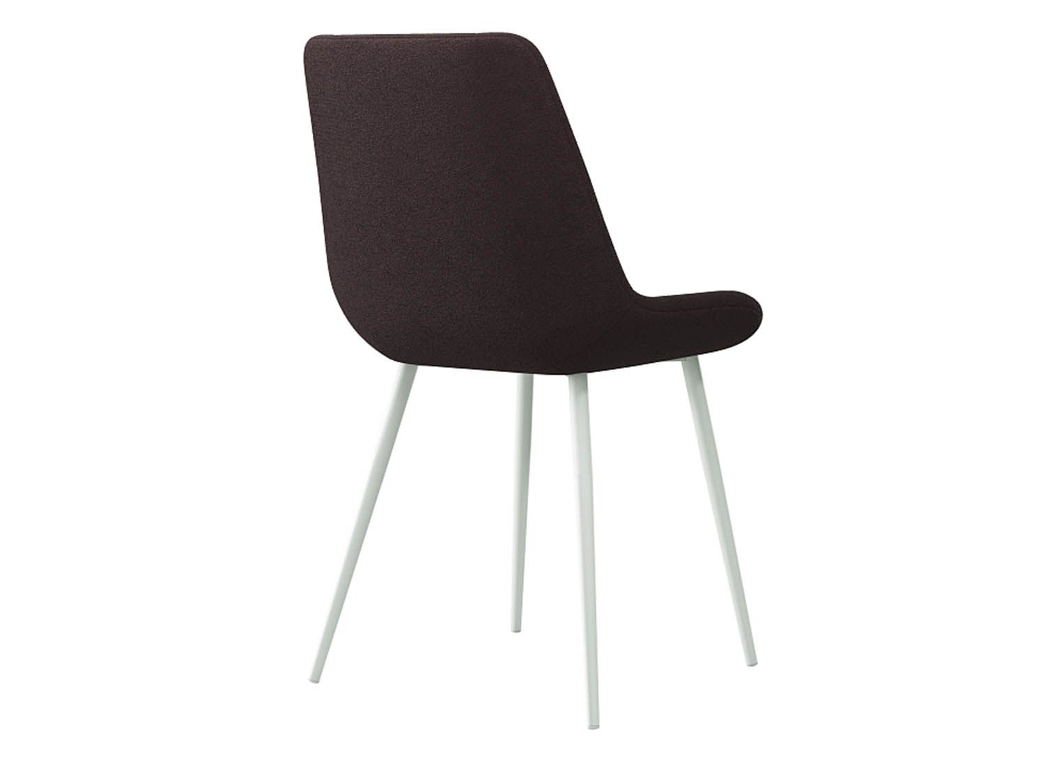 Николь стул велюр барни шоколад / белый