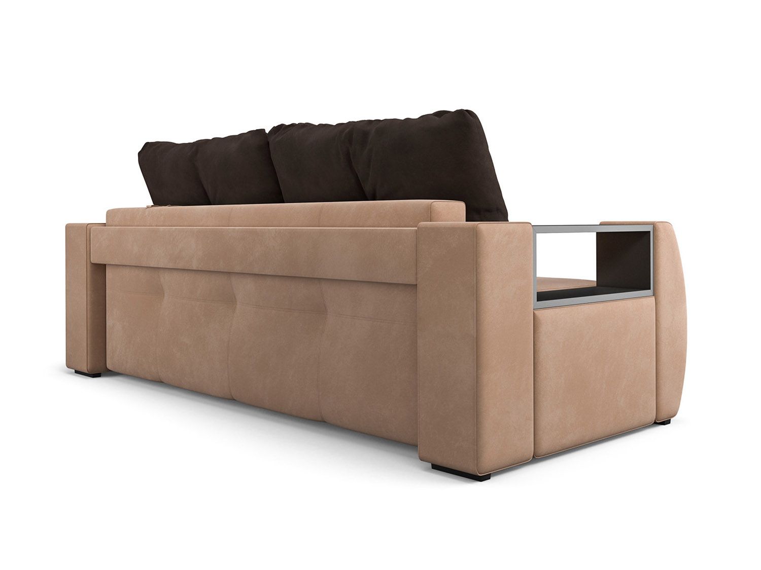 Диван Мальтида бежевый Luna 061 + подушки коричневый Luna 092