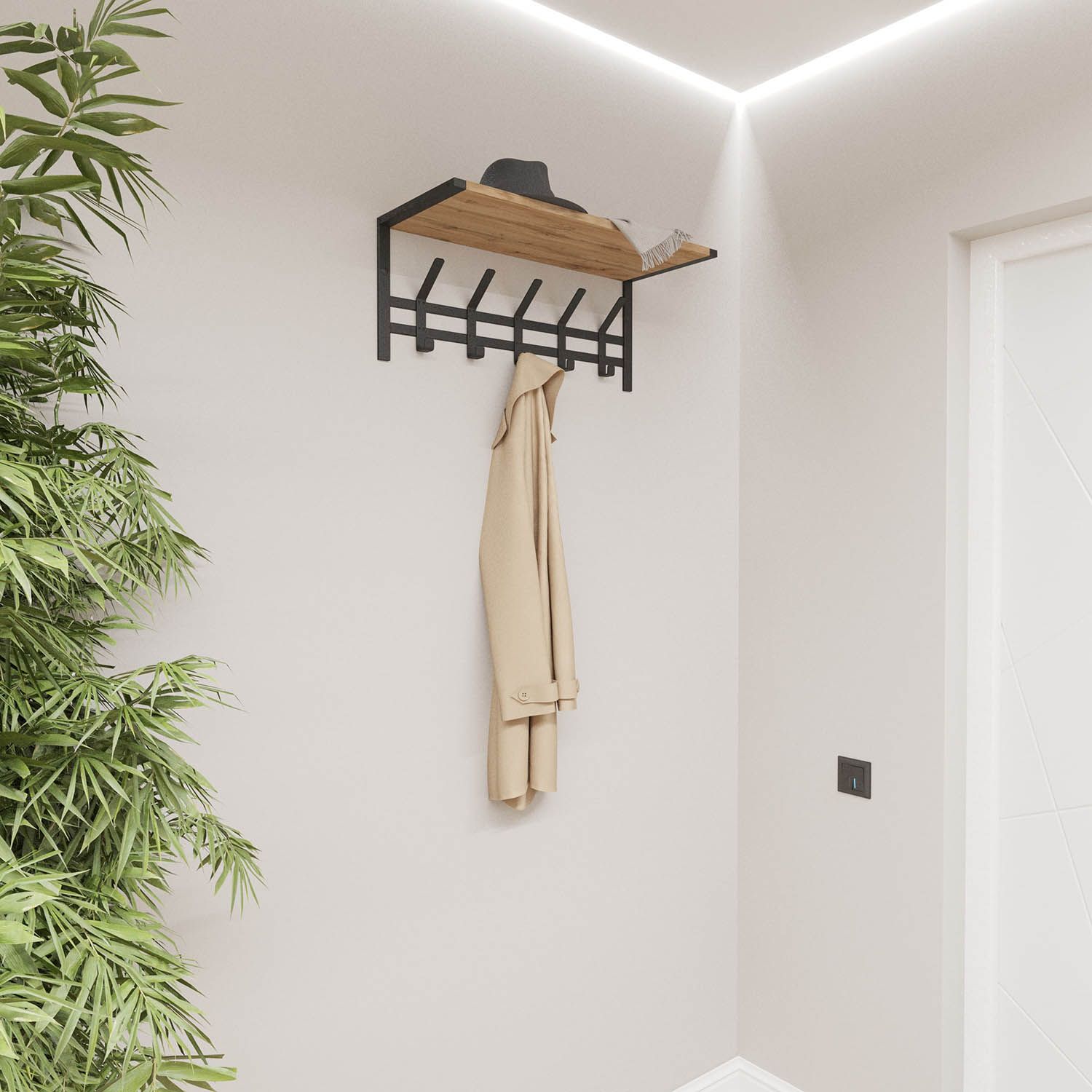 Вешалка с полкой Торонто 21Д Черный