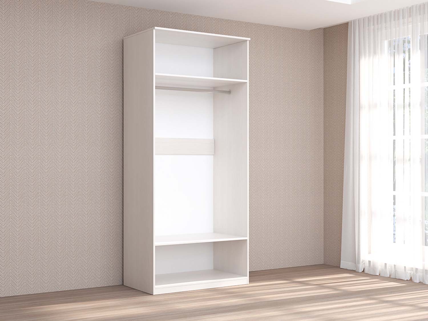 Кэт 4 шкаф 2-ств. - Бодега белая/Кайман белый