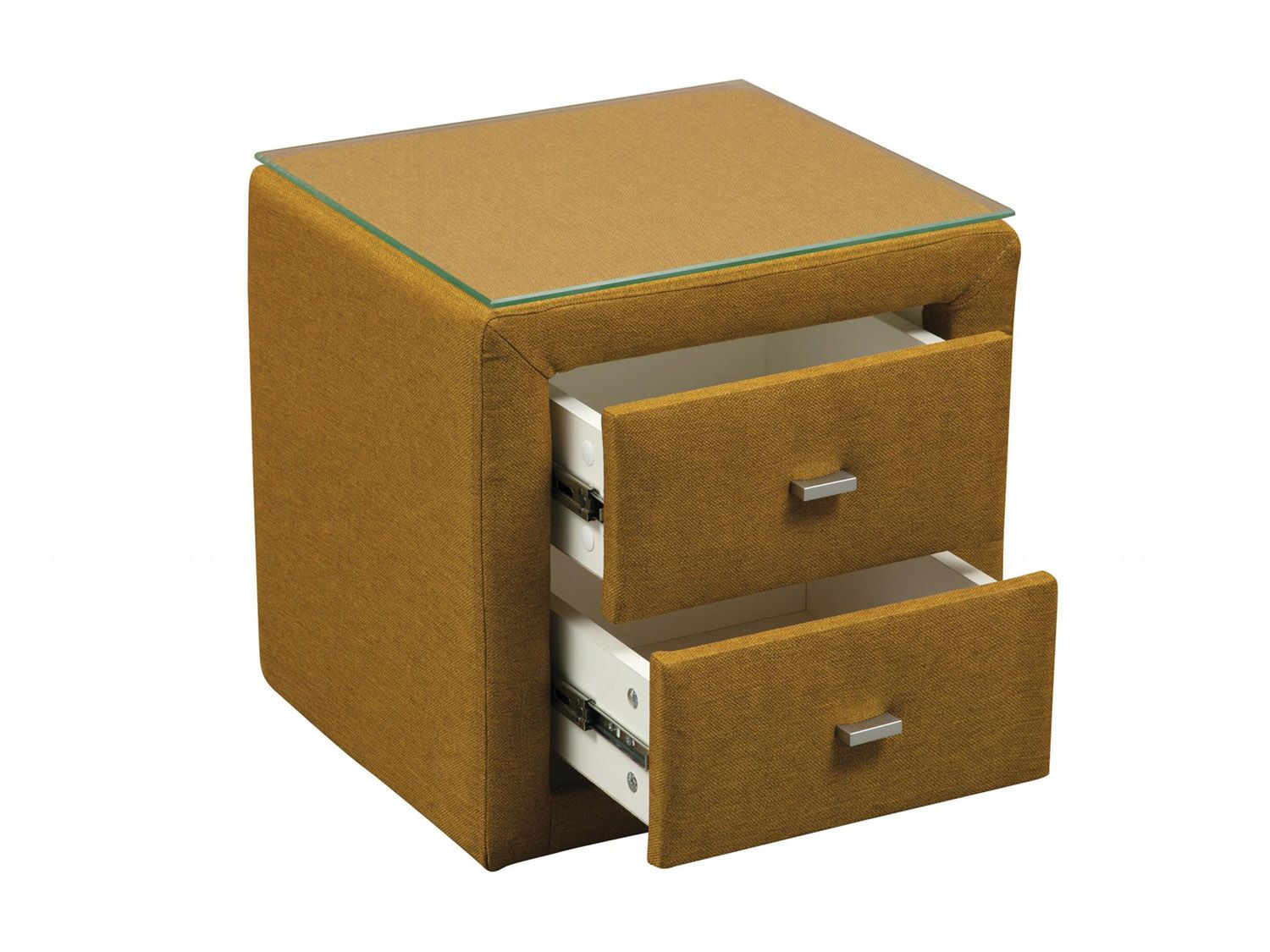 06.34-01 тумба прикроватная со стеклом велюр тенерифе горчица