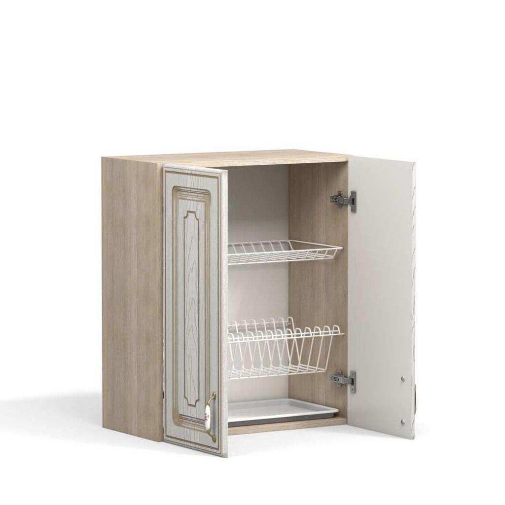 Анжелика шкаф с сушилкой ШКН 600 С/ясень патина В 720