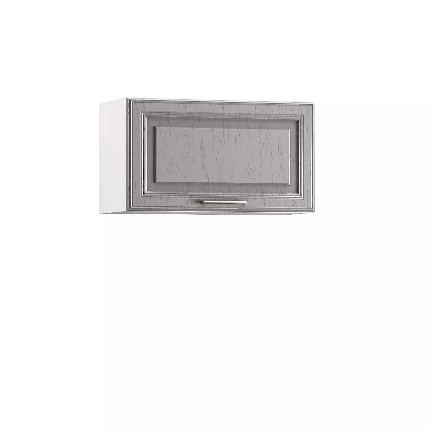 Милана шкаф навесной 600 горизонтальный Белый/Дуб серый