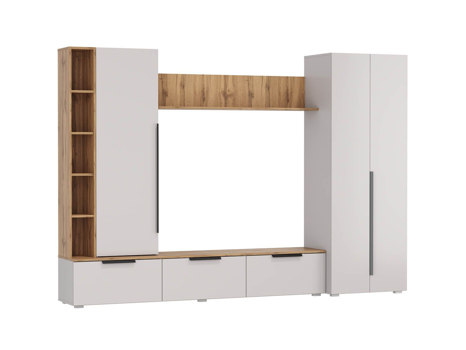 Шкаф многоцелевого назначения 63.02 Аккорд Дуб золотой / Кашемир