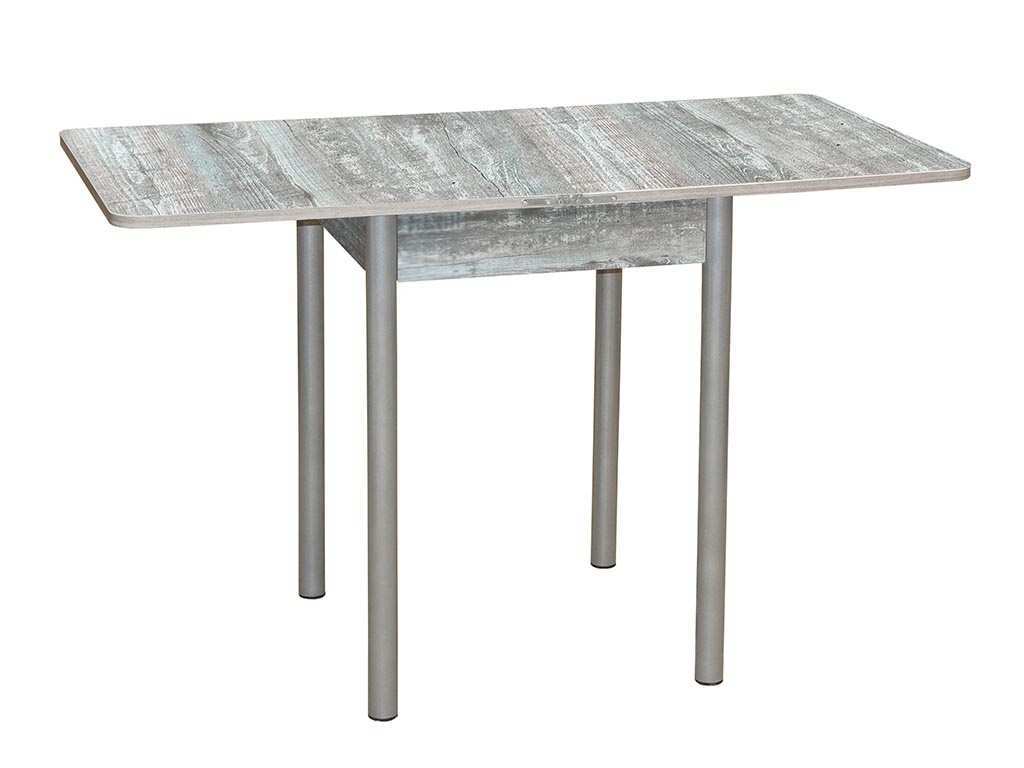 Эко 60х60 стол обеденный раскладной / бетон темный/металлик