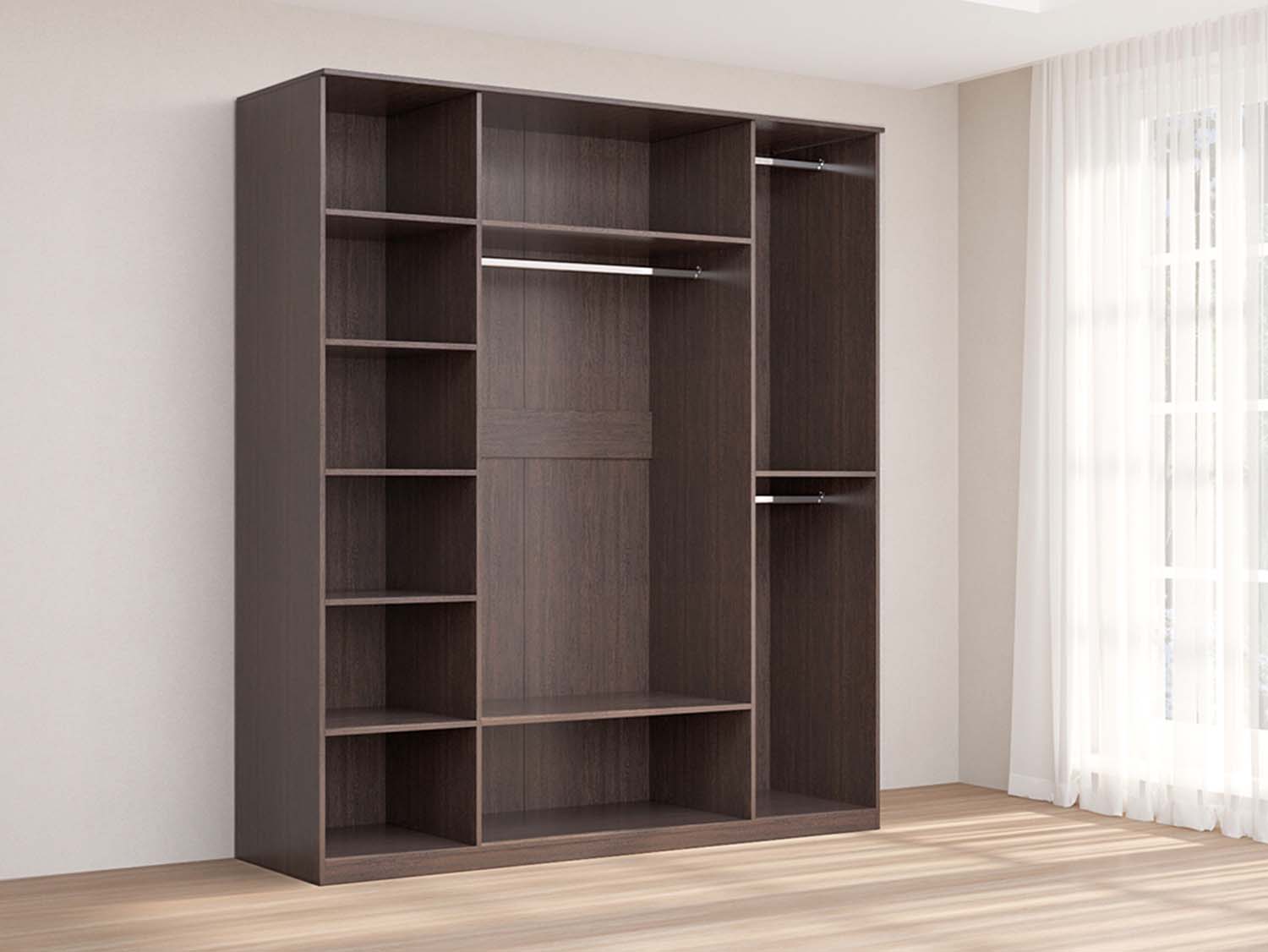 Кэт 4 шкаф 4-ств. - Венге/Кайман тёмный